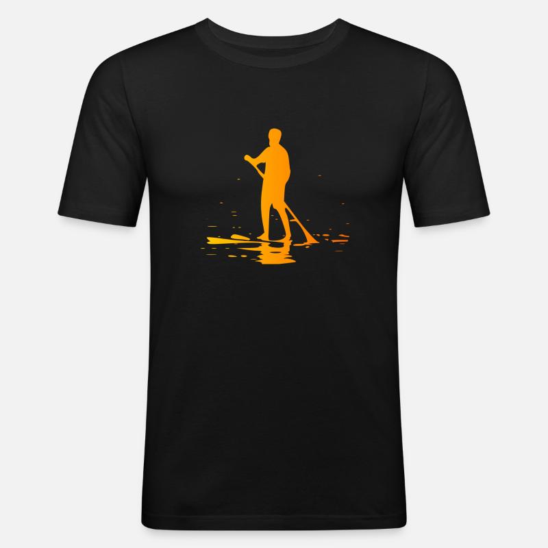 SUP - Männer Slim Fit T-Shirt - Schwarz