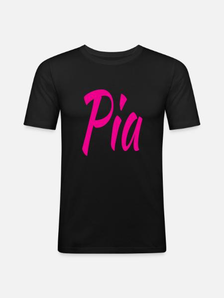 Pia - Men's Slim Fit T-Shirt - black