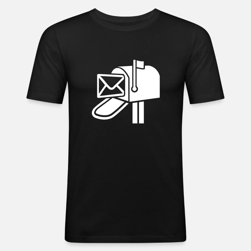 Briefkasten - Männer Slim Fit T-Shirt - Schwarz