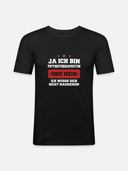 Physiotherapist Physio profession massaging gift - Men's Slim Fit T-Shirt - black