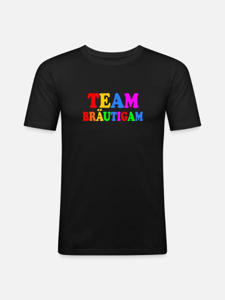Team bräutigam - Männer Slim Fit T-Shirt - Schwarz