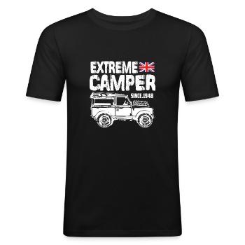 Defender Extreme Camper - T-shirt près du corps Homme - noir - Devant - Nik (191cm)