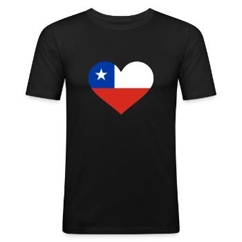 Chili - T-shirt près du corps Homme - noir - Devant - Nik (191cm)