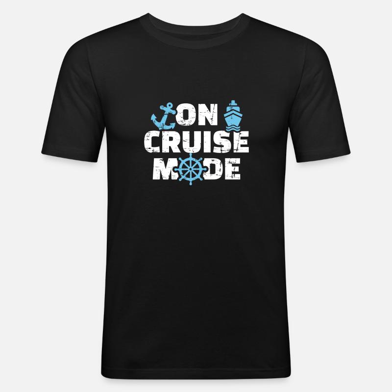 Kreuzfahrt - Männer Slim Fit T-Shirt - Schwarz