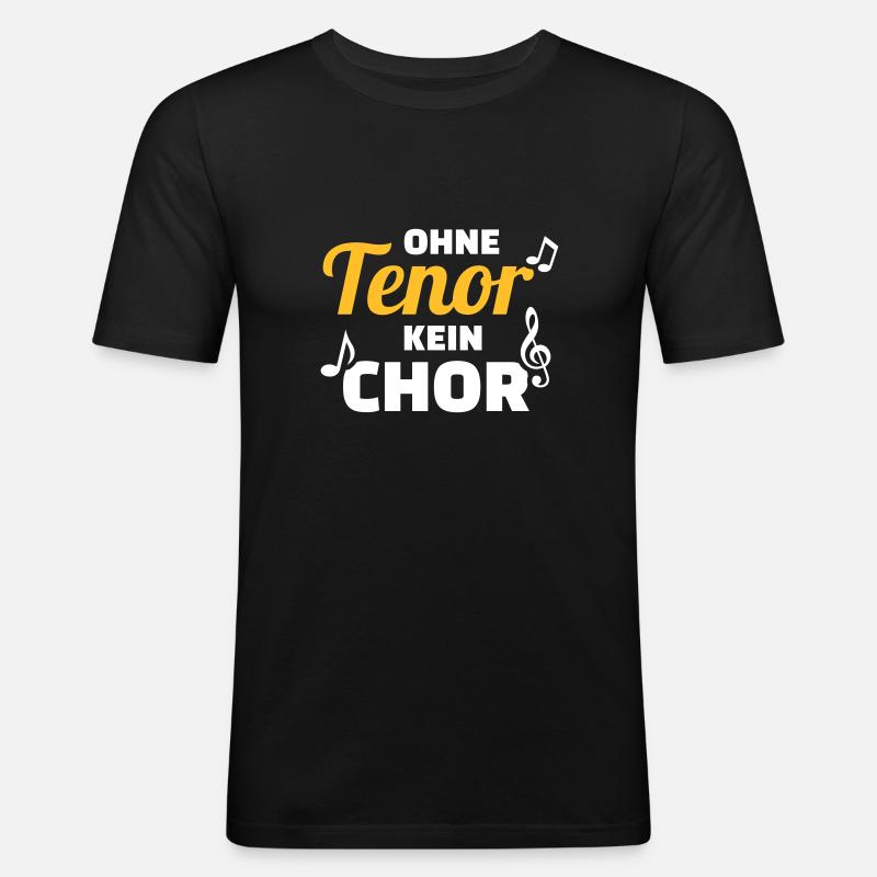Chor - Männer Slim Fit T-Shirt - Schwarz