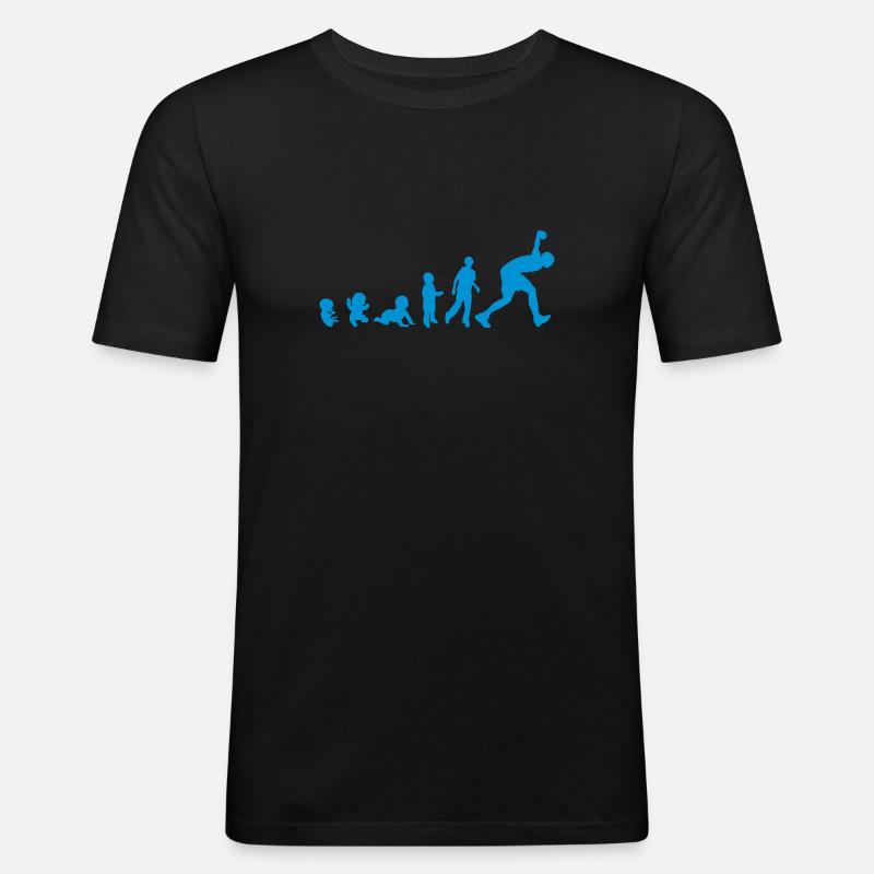 evolution boule lyonnaise lancer jeu - T-shirt près du corps Homme - noir