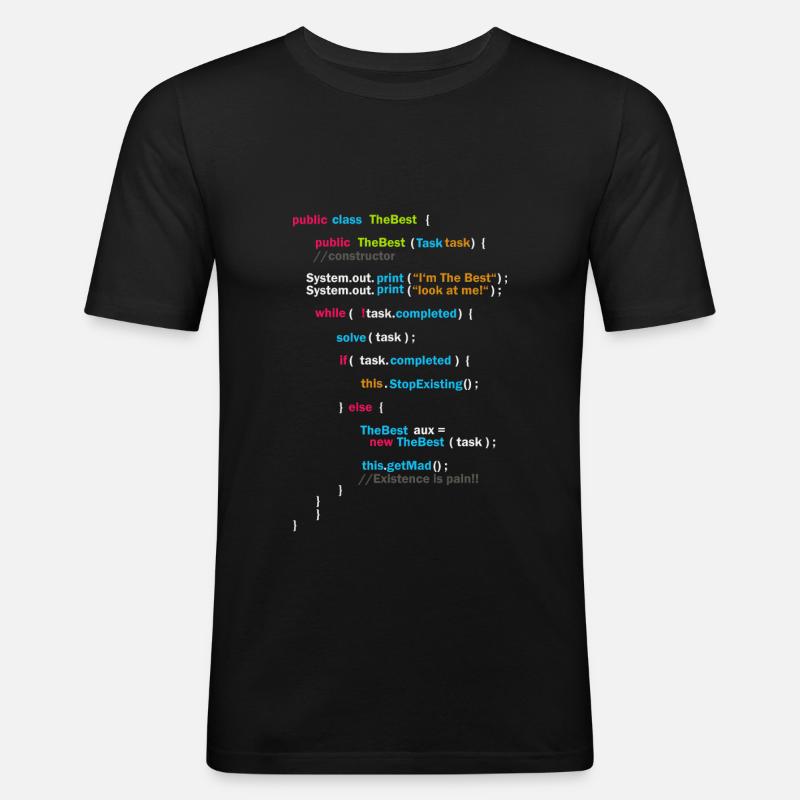 Program Code - The Best | Code - Men's Slim Fit T-Shirt - black