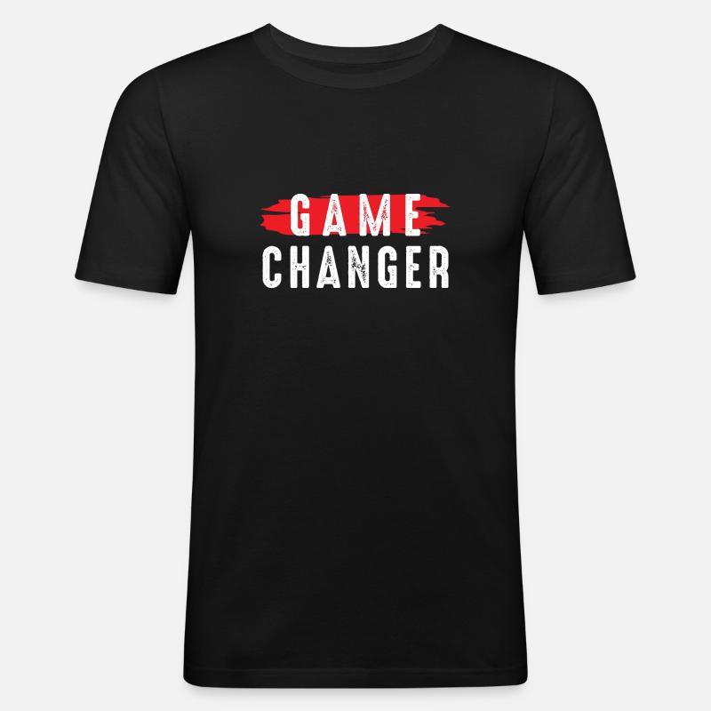 Game Changer - Männer Slim Fit T-Shirt - Schwarz