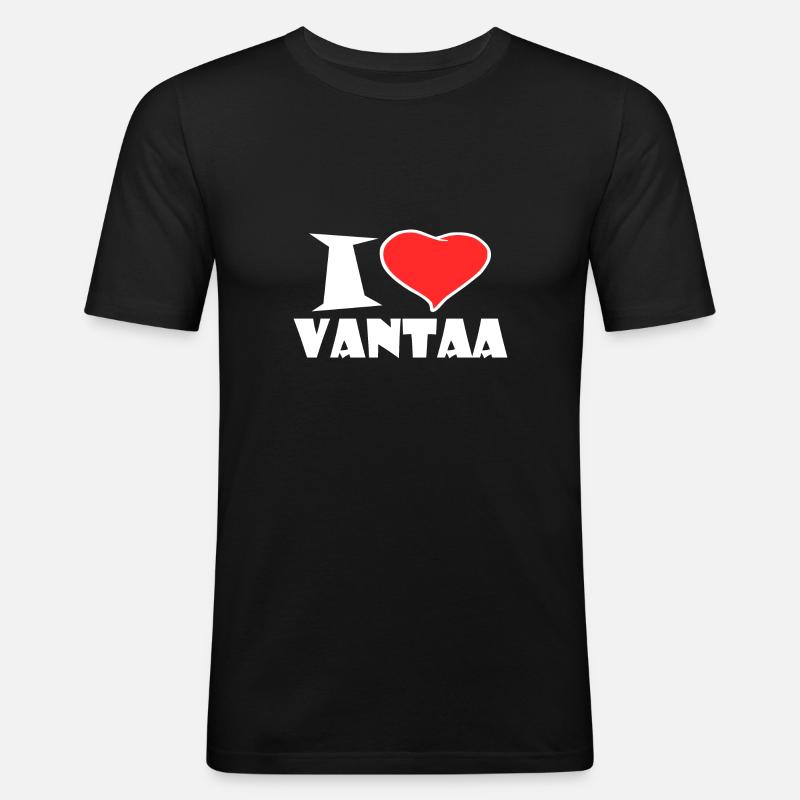 Vantaa - T-shirt près du corps Homme - noir