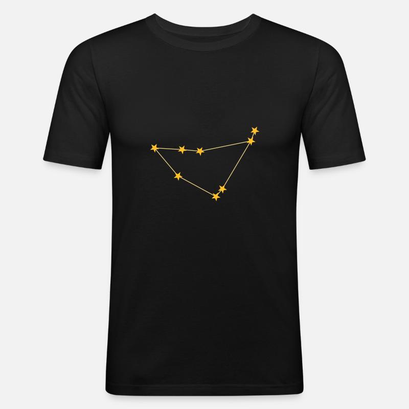 Sternbild Steinbock - Männer Slim Fit T-Shirt - Schwarz