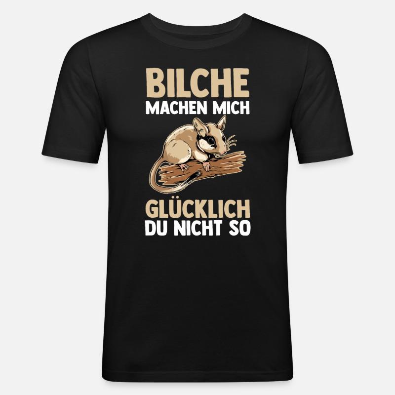 Bilch - Männer Slim Fit T-Shirt - Schwarz