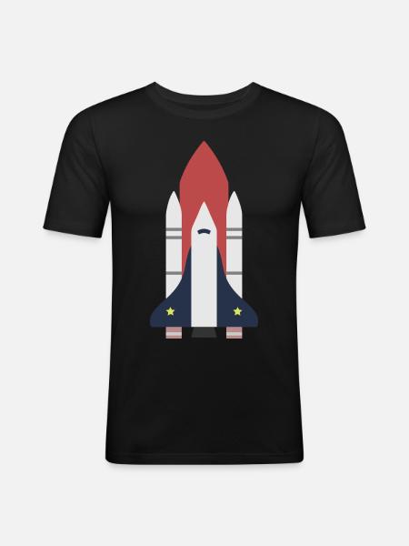 Rocket space gift idea - Men's Slim Fit T-Shirt - black