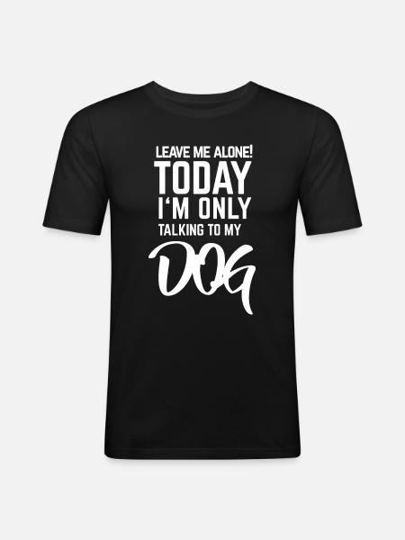 Hund - Männer Slim Fit T-Shirt - Schwarz