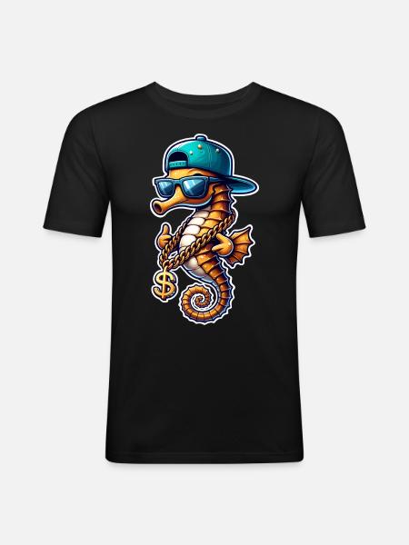 Seahorse Seahorse - Men's Slim Fit T-Shirt - black