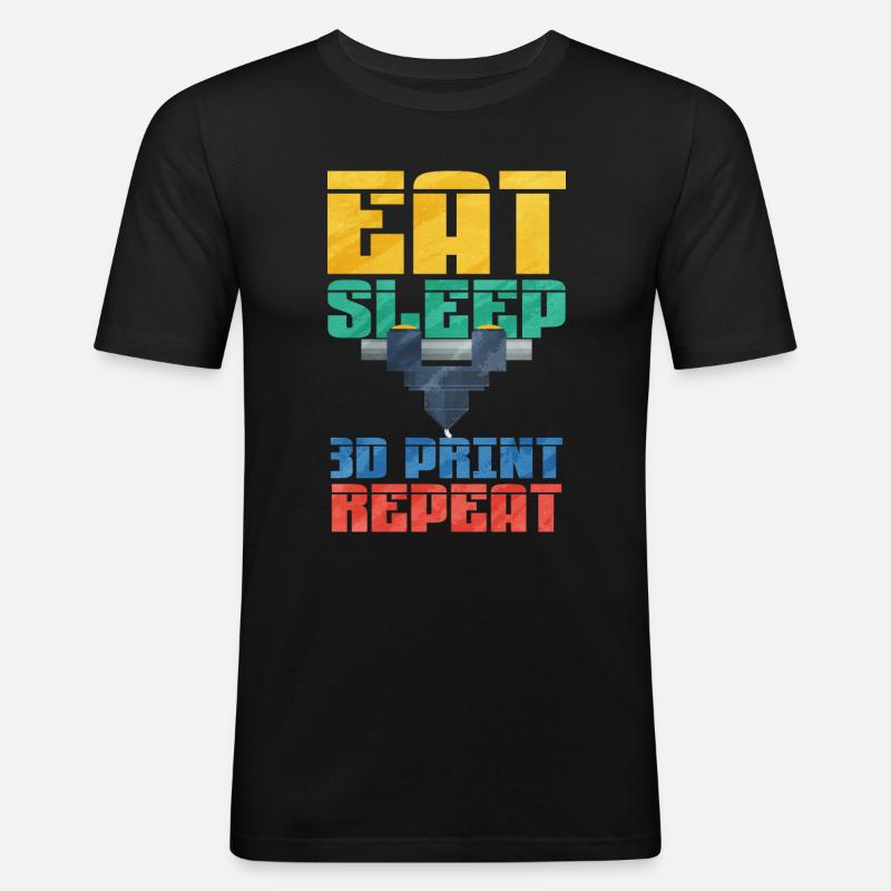 3d printing - Männer Slim Fit T-Shirt - Schwarz