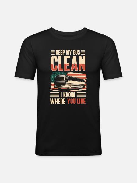 Fahrer Beruf Arbeit Kraftfahrer - Männer Slim Fit T-Shirt - Schwarz