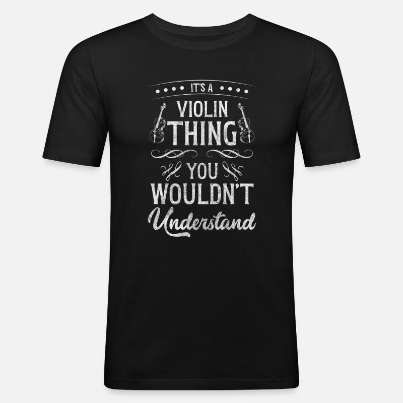 Violin Concerto Classical Symphony - Men's Slim Fit T-Shirt - black