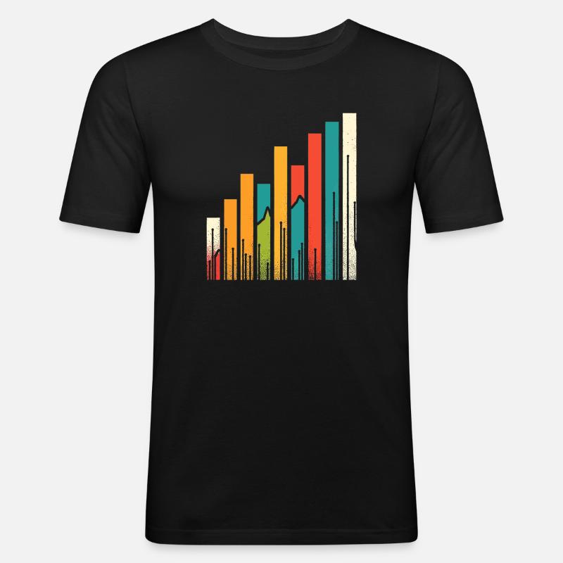 Datenanalyse & Diagramme - Visuelle Geschenkidee - Männer Slim Fit T-Shirt - Schwarz