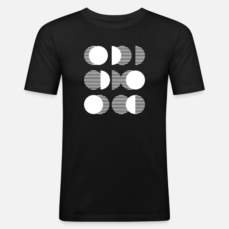 Conception de cercles - T-shirt près du corps Homme - noir