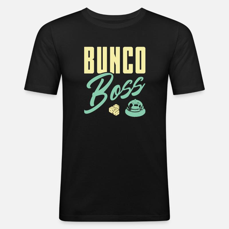 Bunco Boss - Männer Slim Fit T-Shirt - Schwarz