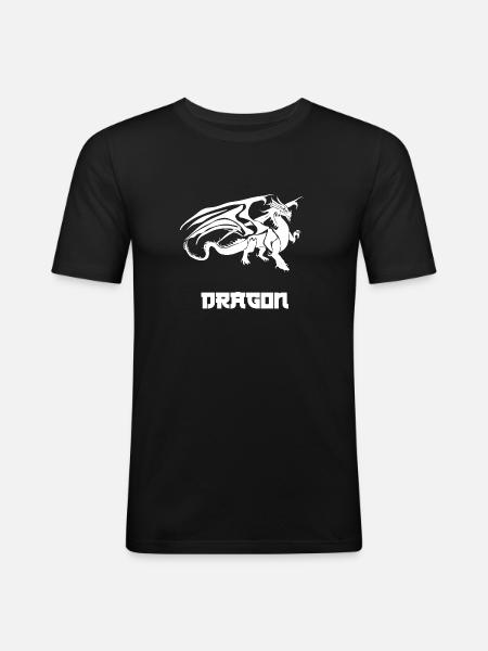 dragon - T-shirt près du corps Homme - noir