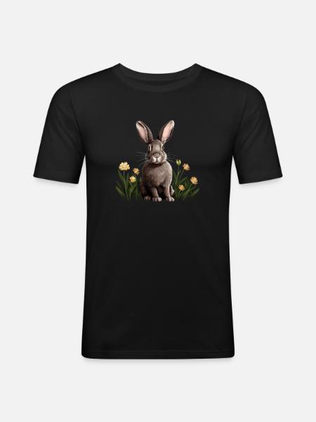 Rabbit Rabbit - Men's Slim Fit T-Shirt - black