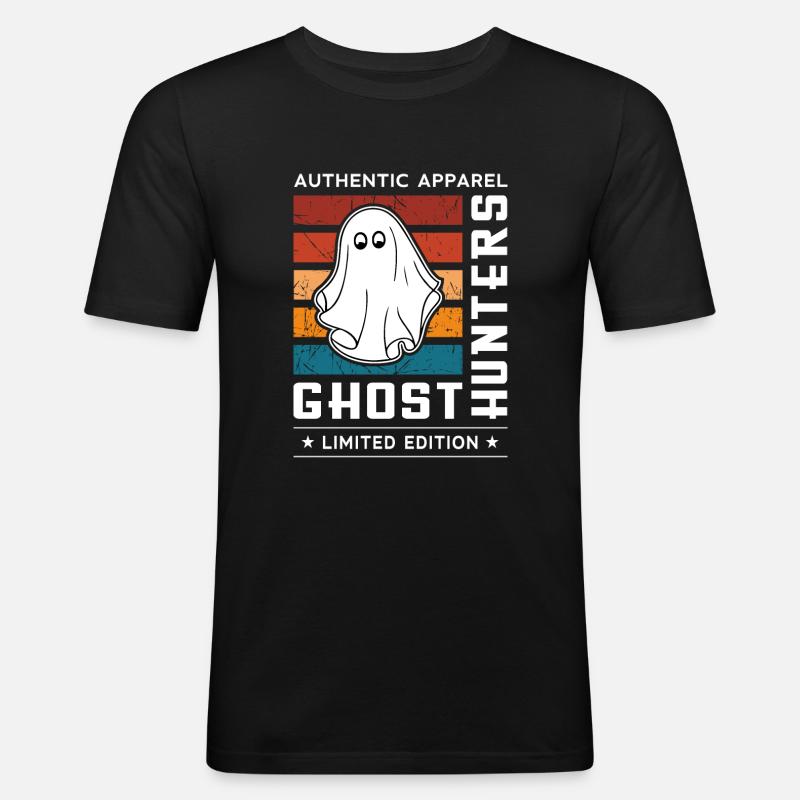 Ghost Hunters - Männer Slim Fit T-Shirt - Schwarz
