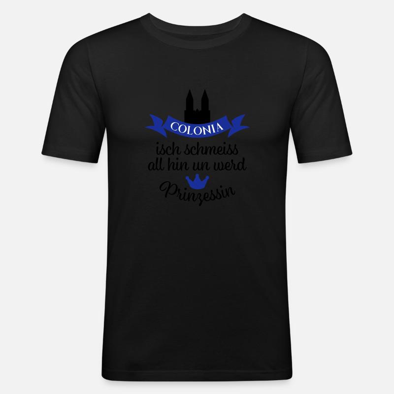 Kölner Karneval - Männer Slim Fit T-Shirt - Schwarz