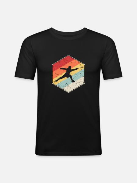 Fencing Fencing Fencing Retro - Men's Slim Fit T-Shirt - black