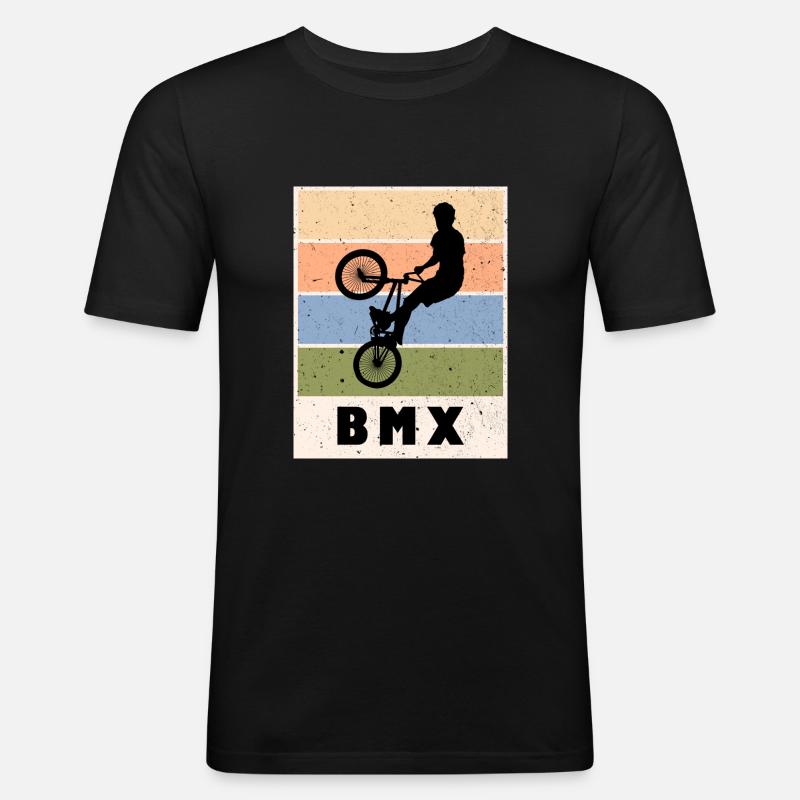 BMX - Männer Slim Fit T-Shirt - Schwarz