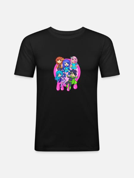 Superhero Pink Slime Krew - Men's Slim Fit T-Shirt - black