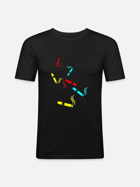 Cigar Symbol - Men's Slim Fit T-Shirt - black