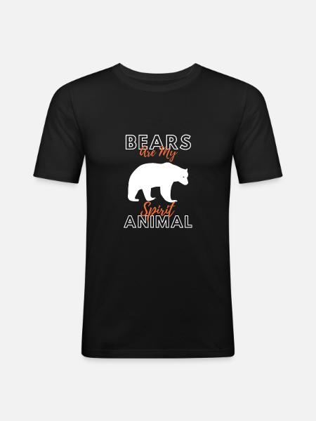 bear - Men's Slim Fit T-Shirt - black