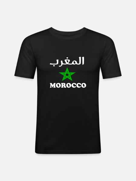 Morocco - Men's Slim Fit T-Shirt - black