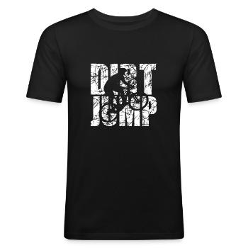Dirt Jump - Männer Slim Fit T-Shirt - Schwarz - Vorne - Nik (191cm)