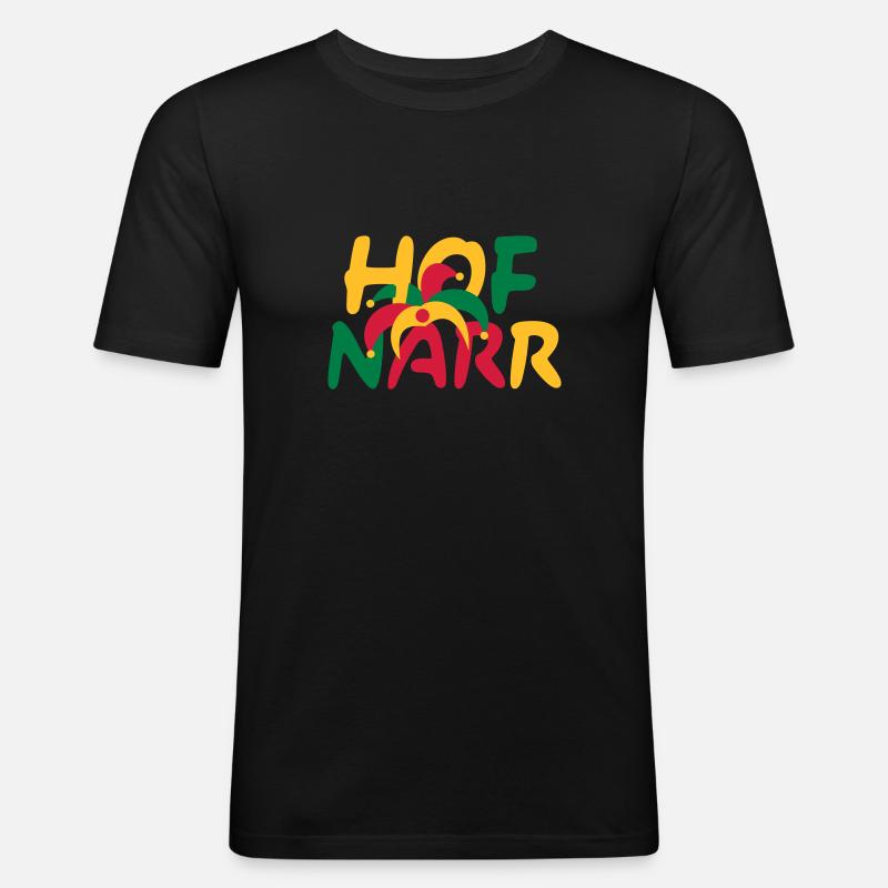 HOFNARR - Männer Slim Fit T-Shirt - Schwarz