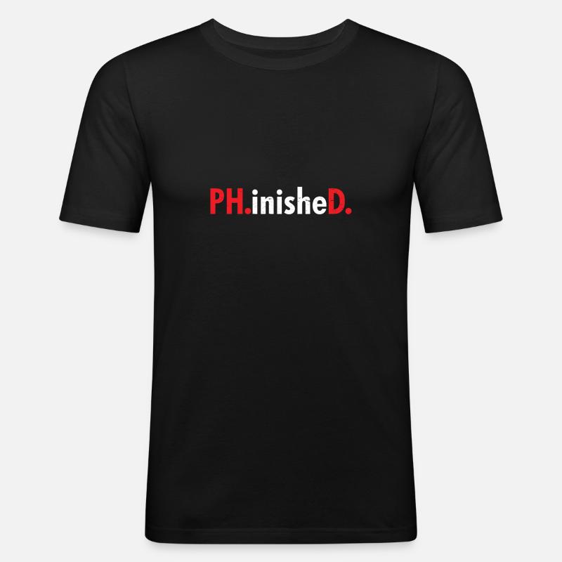 phd - Männer Slim Fit T-Shirt - Schwarz