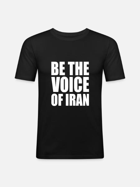Be the voice of iran - Men's Slim Fit T-Shirt - black