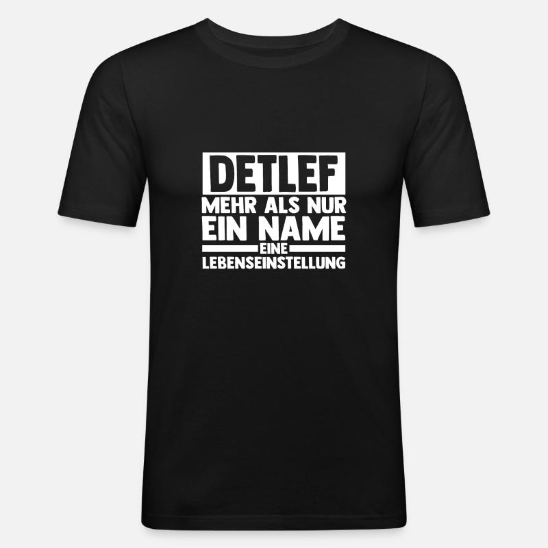 First name Detlef - Men's Slim Fit T-Shirt - black