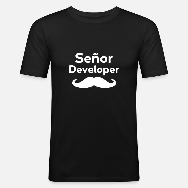 Señor - Senior Developer - Men's Slim Fit T-Shirt - black