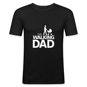 The walking dad - T-shirt près du corps Homme - noir - Devant - Nik (191cm)