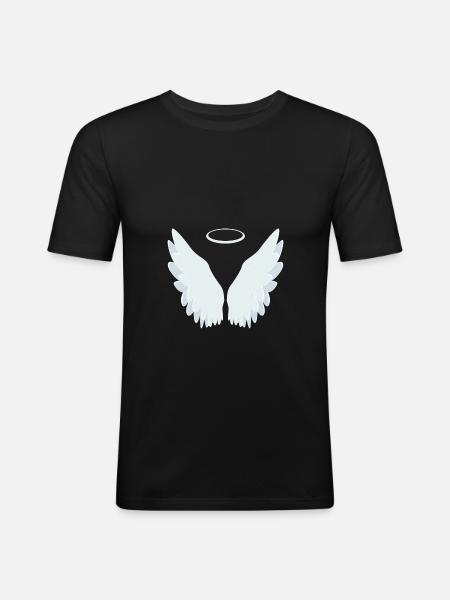 Angel's wings - Men's Slim Fit T-Shirt - black