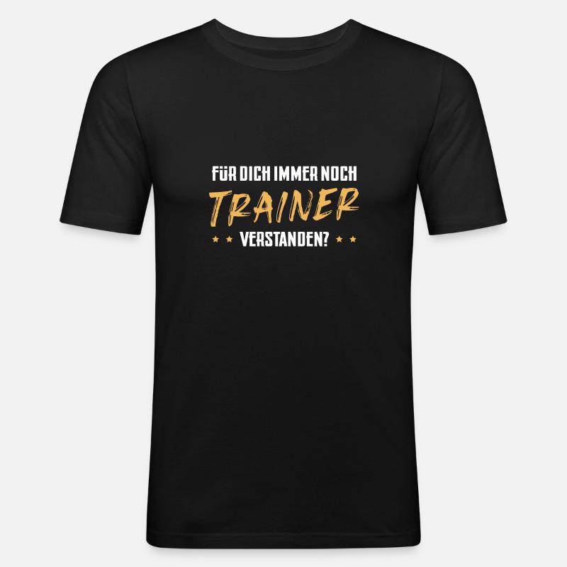 Trainer - Männer Slim Fit T-Shirt - Schwarz