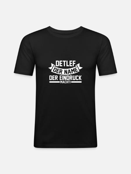 Prénom Detlef - T-shirt près du corps Homme - noir