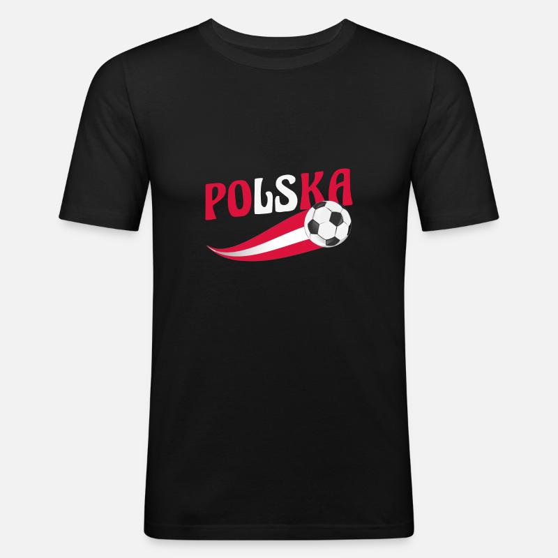 Pole Polen - Männer Slim Fit T-Shirt - Schwarz