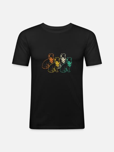Border Collie - Men's Slim Fit T-Shirt - black