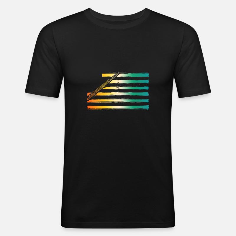 Flute player - Men's Slim Fit T-Shirt - black