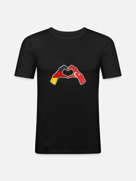 Turks Germany Turkey - Men's Slim Fit T-Shirt - black