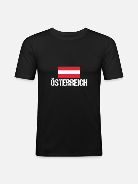 Austrians Austria - Men's Slim Fit T-Shirt - black
