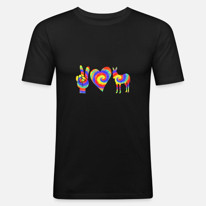Esel - Männer Slim Fit T-Shirt - Schwarz